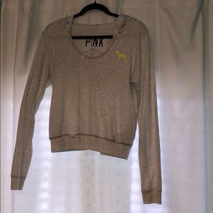 light gray, thin hoodie